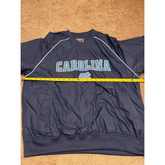 Vtg Carolina Tar Heels Navy Pullover Windbreaker Sz Large Team Edition Apparel - Picture 3 of 10